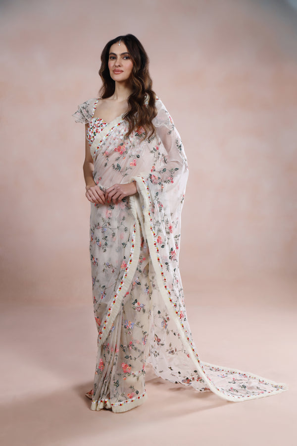 Aurora Slate Saree