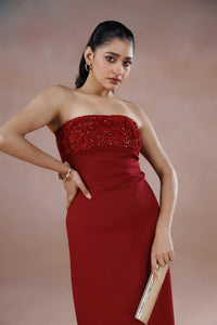 Maroon Muse Dress