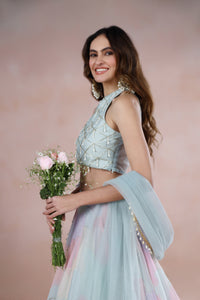 Crown Sapphire Lehenga