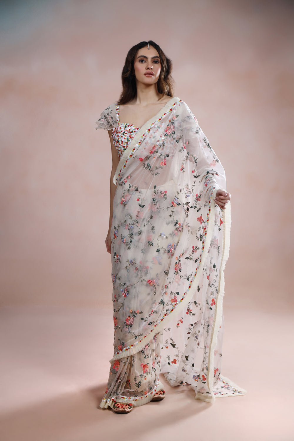 Aurora Slate Saree