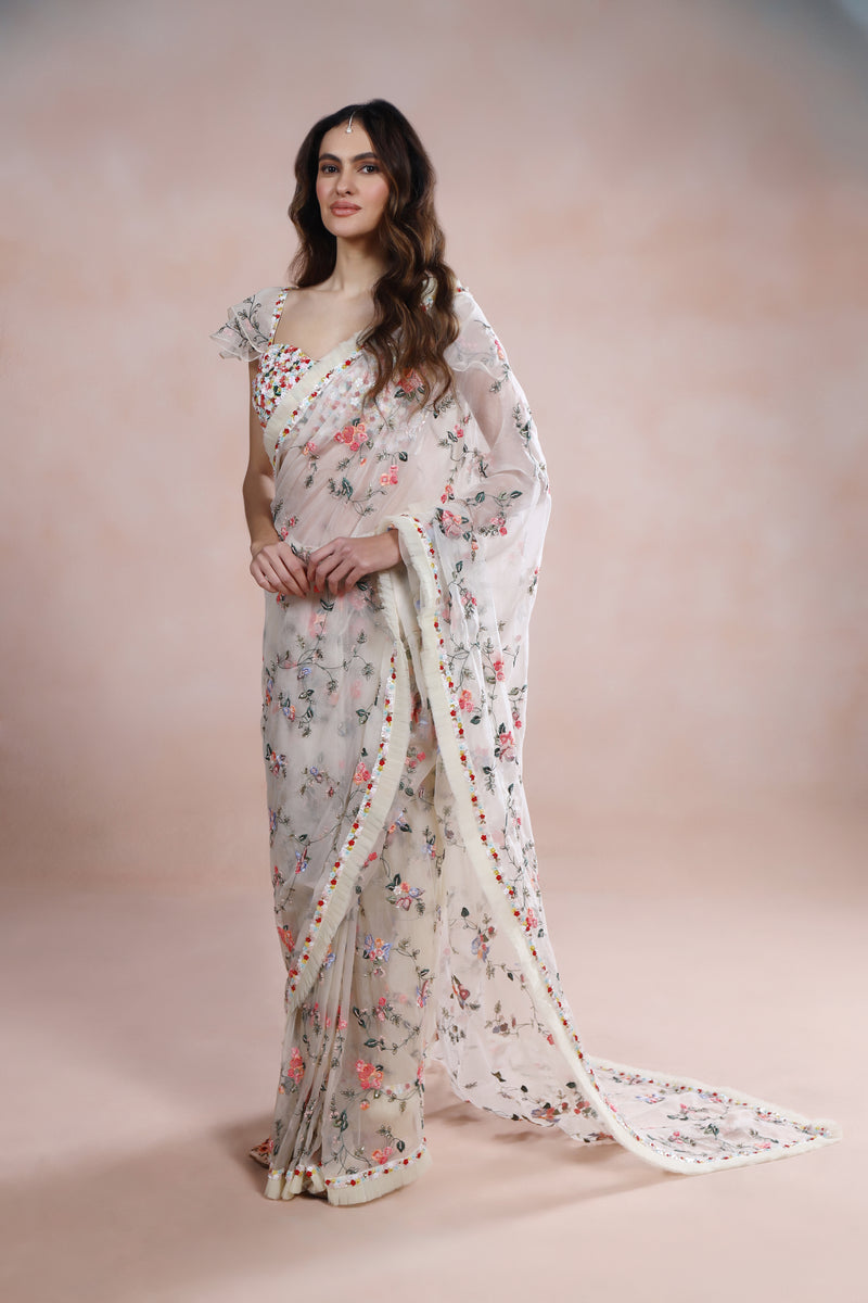 Aurora Slate Saree