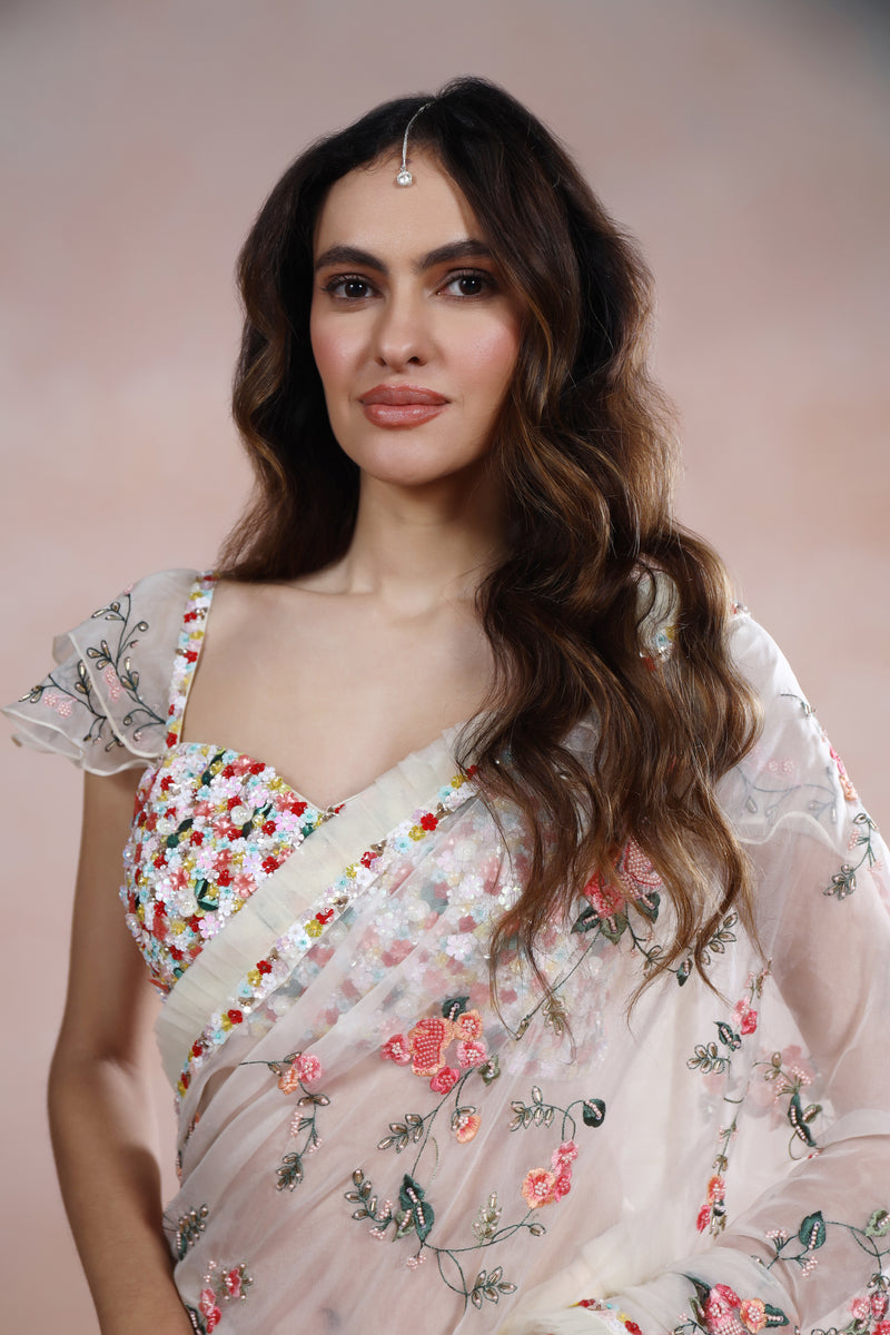 Aurora Slate Saree