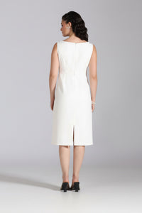 Crimson on  Ivory Dress