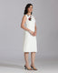 Crimson on  Ivory Dress